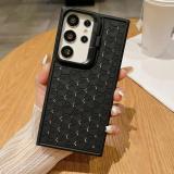 Lens Holder Magnetic Case for Samsung Galaxy S24 S23 FE Plus Ultra Anti-fall Honeycomb Dissipate Heat Wireless Charge Soft Cover