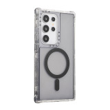 Luxury Transparent Shockproof Airbag Magnetic Wireless Charge For Magsafe Case For Samsung Galaxy S24 Plus Ultra 5G Clear Cover