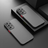 Matte Black Transparent Shockproof Case For Samsung Galaxy S24 S23 S22 S21 Ultra Plus A34 A54 5G Luxury Camera Protective Cover