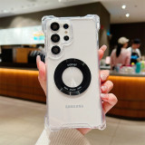 Transparent Magnetic For Magsafe Phone Case For Samsung Galaxy S24 Ultra S23 Plus S22 Ultra Hanging Hole Shockproof Clear Cover