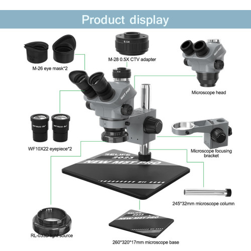 RELIFE RL-M5T Pro-B11 7X-50X Trinocular HD Microscope Phone Repair PCB Inspection Precision InstrumetDigital Industry Microscope