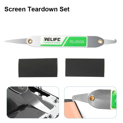 RELIFE RL-060A LCD Edge Screen Teardown Tool for Mobile Phone Above IPX Series Anti-slip Ultra-thin Screen Disassembly Hand Tool