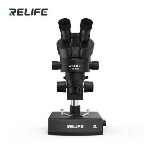 2021 NEW ARRIVAL RELIFE RL-M3T-2L 7X-45X Trinocular HD Stereo Microscope with light source Video Digital Microscope with stand