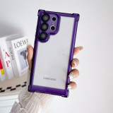 Luxury Transparent Phone Case For Samsung Galaxy S24 Ultra S23 FE S22 Plus Camera Protection Shockproof Bumper Clear Cover Shell