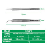 RELIFE RT-14A RT-14SA  High Hardness Maintenance Tweezers Anti-Static Straight Curved Phone CPU IC Repair Clips Hand Tool