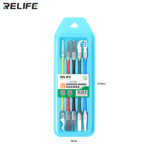 RELIFE RL-049B  CPU Glue Removal Crowbar Set for Mobile Phone Frame Separation And The Disassembly of Phone Chip