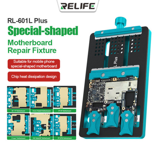 RELIFE RL-601L PLUS Universal Double-slot Motherboard Fixture Phone IC Chip BGA PCB Motherboard Jig Board Holder Repair Tools