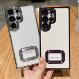 For Samsung Galaxy S24 Ultra S22 Plus S23 FE A54 A34 A24 A53 A33 Electroplated Transparent Lens Film Protection Shockproof Cover