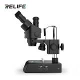 2021 NEW ARRIVAL RELIFE RL-M3T-2L 7X-45X Trinocular HD Stereo Microscope with light source Video Digital Microscope with stand