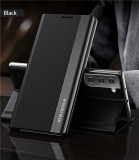 Leather Plating Magnetic Case For Samsung S24 S23 Ultra S22 S21 S20 FE S10E S9 Plus Note 20 Ultra 10 Plus Stand Flip Phone Cover