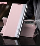 Leather Plating Magnetic Case For Samsung S24 S23 Ultra S22 S21 S20 FE S10E S9 Plus Note 20 Ultra 10 Plus Stand Flip Phone Cover