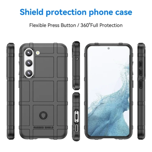 Luxury Silicone Shield Phone Case Suitable For Samsung Galaxy Note20Ultra S21 S23 FE S22 S24 Ultra Plus Shockproof Rear Cover