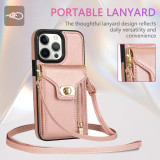 Zipper Crossbody Wallet Case For iPhone 17 Air 16 15 14 13 Pro Max 12 11 XR XS 8 7 Plus SE 2022 Metal Buckle Leather Card Slot Phone Cover