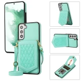 Shoulder Strap Flip Leather Phone Case For Samsung Galaxy S24 Ultra S23 FE S22 S21 S20 Plus A14 A54 A13 A53 Wallet Card Cover