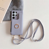 Crossbody Wallet Card Slot Phone Case for Samsung Galaxy S23 FE S24 S22 Ultra Plus A05 A05S A15 A25 A35 A55 A34 A54 Holder Cover