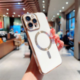 Luxury Electroplated Magnetic Magsafe Wireless Charge Case For iPhone 17 Air 16  11 12 13 15 Pro Max 14 Plus Soft Silicone Shockproof Cover