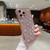Luxury Glitter Diamond Flower Case For iphone 15 14 13 12 11 Pro Max Soft 6D Electro Tpu For 15pro 14pro 13pro Shockproof Cover