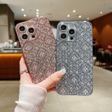 Luxury Glitter Diamond Flower Case For iphone 15 14 13 12 11 Pro Max Soft 6D Electro Tpu For 15pro 14pro 13pro Shockproof Cover