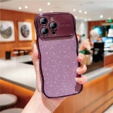 Electroplating Wave Silicone for IPhone 17 Air 16 15 14 Plus 13 12 11 Pro Max Glitter Powder Soft Shockproof Fall Prevention Cover