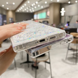 Magnetic Case for Samsung Galaxy S24 S23 S22 Ultra Plus FE Cover Wireless Chagre for Magsafe Epoxy Glitter Star Soft Shell Funda