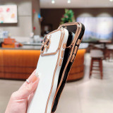 Wave Plating Phone Cases For IPhone 17 Air 16 15 Pro Max 14 13 12 11 Shockproof Back Cover