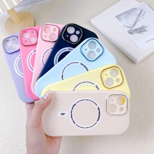 15ProMax 15Pro Luxury Colorful Magnetic Phone Case for Girls, Shockproof Protection Phone Shell For Iphone 12 13 14 15 Pro Max