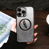 Sparkling Silver Feather Cover for iphone 17 Air 11 12 13 14 15 16 X XS Pro Plus Promax Phone Case