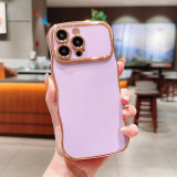 Wave Plating Phone Cases For IPhone 17 Air 16 15 Pro Max 14 13 12 11 Shockproof Back Cover