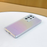 for Samsung Galaxy S24 S23 S22 S21 S20 FE Ultra Plus A54 A34 A14 Case Gradual Color Plating Clear Shockproof Soft Bumper Shell