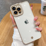 Electroplating Phone Case For Samsung Galaxy S24 S23 Ultra S21 S22 Plus Protect Lens TPU Shockproof Back Cover