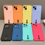 Can Insert Card Phone Case For iPhone  17 Air 1615 14 Pro Max 13 12 11 XS XR SE2/SE3 7 8 Plus Lens Protection Back Cover