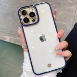 Electroplating Phone Case For Samsung Galaxy S24 S23 Ultra S21 S22 Plus Protect Lens TPU Shockproof Back Cover