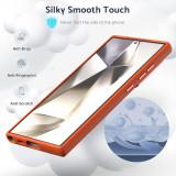 Luxury PU Leather Magsafe Phone Case Suitable for Samsung Galaxy S24 S24 Ultra S24 Plus Magnetic Airbag Anti Drop Back Cover