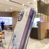 Luxury Lanyard Bling Glitter Silicone Phone Cases for Samsung Galaxy S24 S23 22 21 20 8 9 10 NOTE 8 9 10 20 Plus Ultra FE  Cover