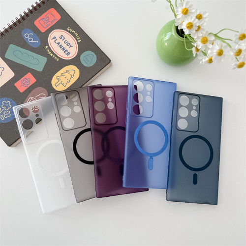 Suitable for Samsung Galaxy S24 S23 S22 Plus/Ultra protective case frosted semi transparent ultra-thin hard phone case