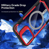 Magsafe Magnetic Lens Protection Stand Phone Case For IPhone 14 13 15 Pro Max 15 14Plus Camera Glass Transparent Lens Ring Cover