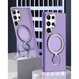 Casing for Samsung GalaxyS24Ultra S23 Ultra S22 PlusMagnetic Case Clear Ultra Ring Stand Wireless Charger Case Shockproof Cover