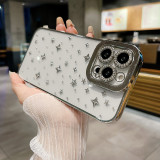 Luxury Fashion Electroplated Stars Soft Silicone Color Dustproof Phone Case For IPhone 15 14 13 12 Pro Max Protection Cover