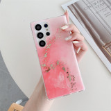 Colored Glaze Marble Case for Samsung Galaxy S24 Ultra S23 FE S22 Plus A34 A35 A52 A53 A54 A55 5G Slim Glossy Durable TPU Cover