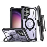For Samsung S24 S23 S22 Ultra Plus Armor Shockproof Rugged Magnetic PhoneCase With Rin Kickstand PC Belt Clip Holster Hard Cover
