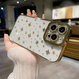 Luxury Fashion Electroplated Stars Soft Silicone Color Dustproof Phone Case For IPhone 15 14 13 12 Pro Max Protection Cover