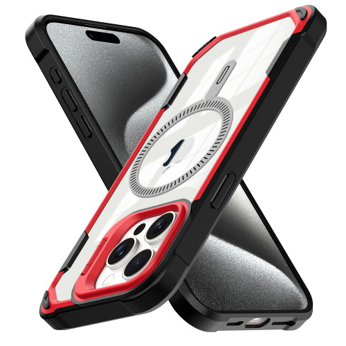 Magsafe Magnetic Lens Protection Stand Phone Case For IPhone 14 13 15 Pro Max 15 14Plus Camera Glass Transparent Lens Ring Cover