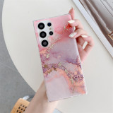Colored Glaze Marble Case for Samsung Galaxy S24 Ultra S23 FE S22 Plus A34 A35 A52 A53 A54 A55 5G Slim Glossy Durable TPU Cover