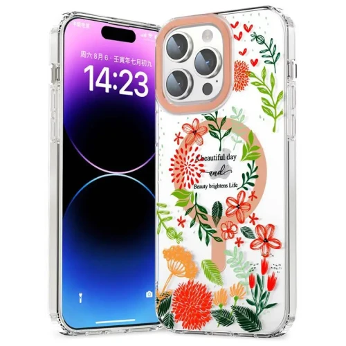 Fashion Floral Pattern Phone Case For IPhone 15 14 13 12 11 Pro Max Plus Soft Luxury Design Protection Bumper Back Cases Cover