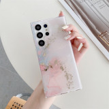 Colored Glaze Marble Case for Samsung Galaxy S24 Ultra S23 FE S22 Plus A34 A35 A52 A53 A54 A55 5G Slim Glossy Durable TPU Cover