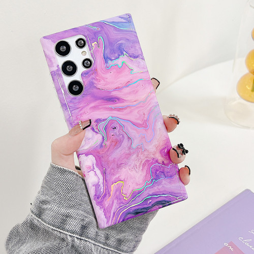 Luxury Glitter Laser Marble Pattern Case For Samsung S23 ultra 5G 22 plus 21 20 FE Galaxy S24 Soft Silicone Back Cover Cases