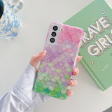 Glitter Mermaid Fish Scales Shell Case For Samsung Galaxy S23 ultra 5G 22 plus 21 20 FE A53 A52 Soft Silicone Back Cover
