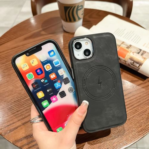 Leather Magnetic Charging Series Minimalist Phone Case Suitable For iPhone 11 12 13 14 15Pro Max 14 15Plus Anti Drop Phone Cover