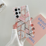 Luxury Glitter Laser Marble Pattern Case For Samsung S23 ultra 5G 22 plus 21 20 FE Galaxy S24 Soft Silicone Back Cover Cases