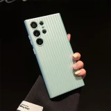 Corrugated Pattern Non-slip Bumper Magnetic Wireless For Magsafe For Samsung Galaxy S24 Ultra S24 23ultra Plus Hard Matte Cover